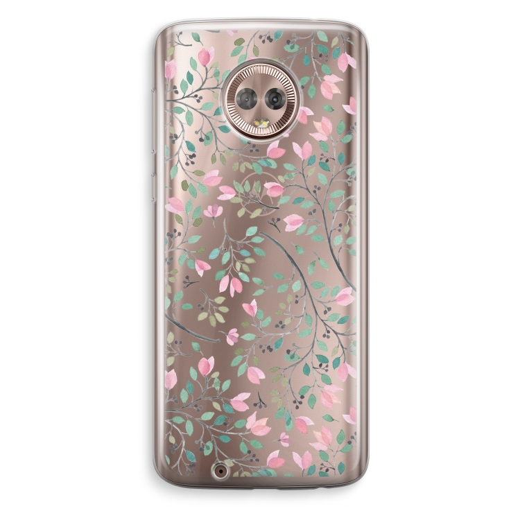 Sierlijke bloemen: Motorola Moto G6 Transparant Hoesje
