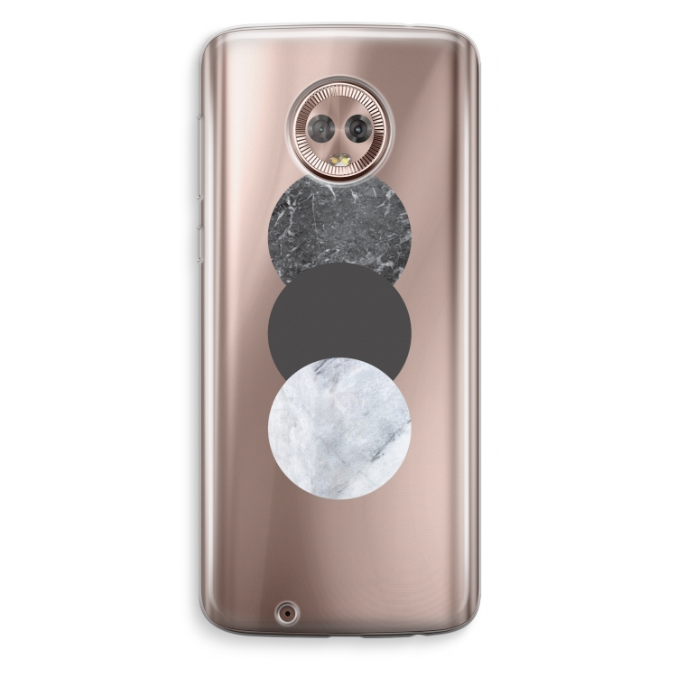 Marmeren cirkels: Motorola Moto G6 Transparant Hoesje