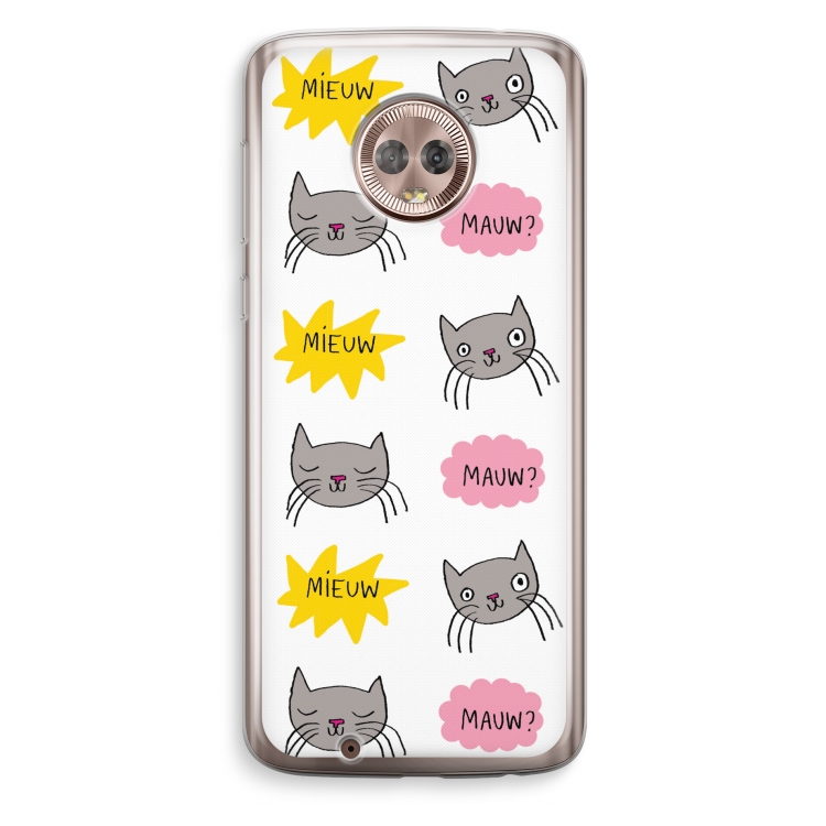 Meow: Motorola Moto G6 Transparant Hoesje