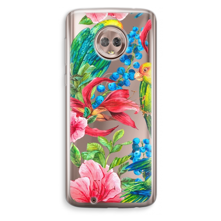Papegaaien: Motorola Moto G6 Transparant Hoesje