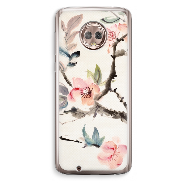 Japanse bloemen: Motorola Moto G6 Transparant Hoesje