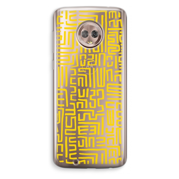 Majorelle Blue Print: Motorola Moto G6 Transparant Hoesje