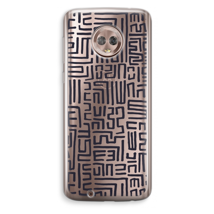 Moroccan Print: Motorola Moto G6 Transparant Hoesje