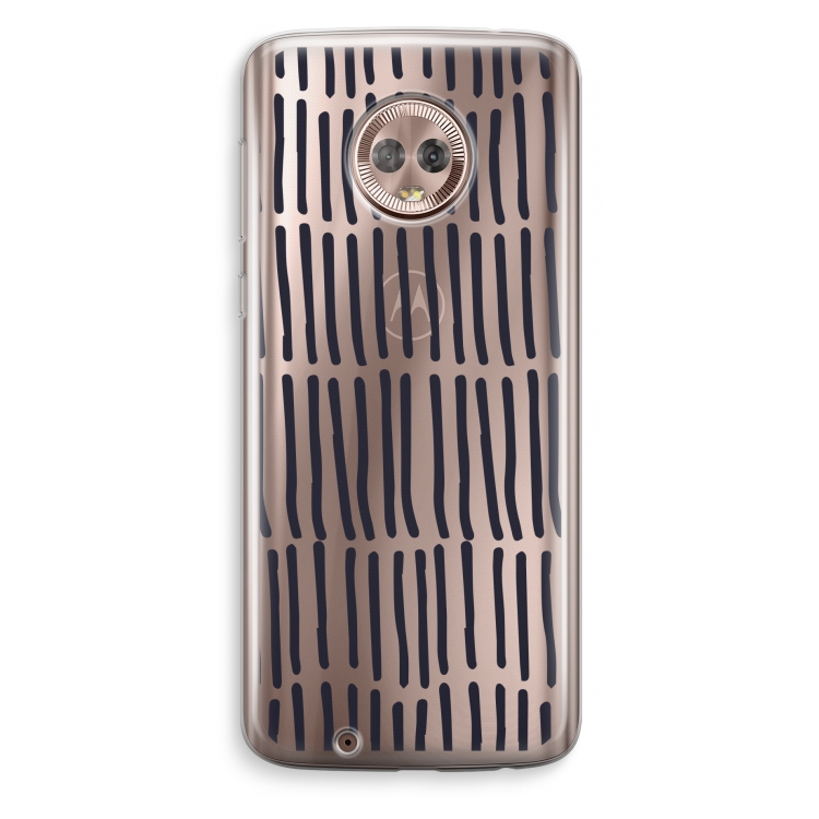 Moroccan stripes: Motorola Moto G6 Transparant Hoesje