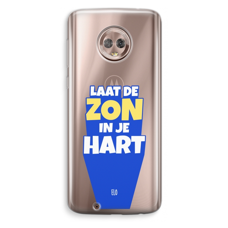 Laat de zon in je hart: Motorola Moto G6 Transparant Hoesje