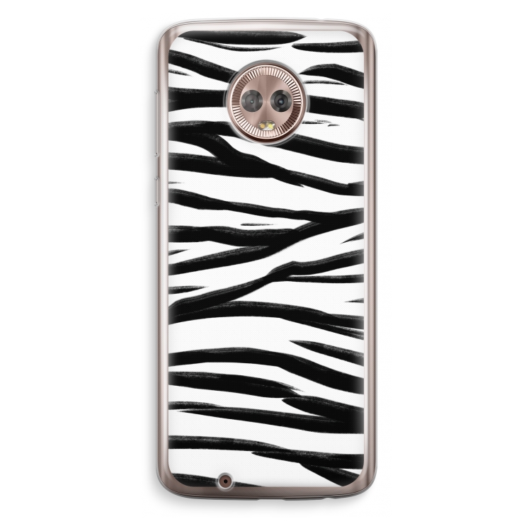 Zebra pattern: Motorola Moto G6 Transparant Hoesje