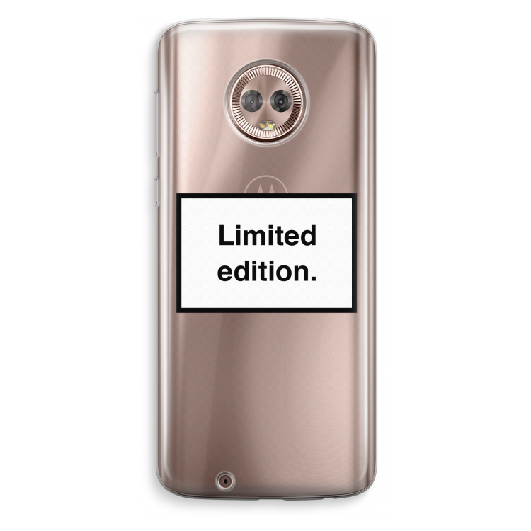 Limited edition: Motorola Moto G6 Transparant Hoesje