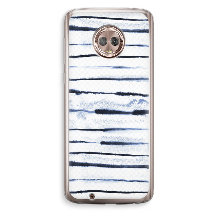 Ink Stripes: Motorola Moto G6 Transparant Hoesje