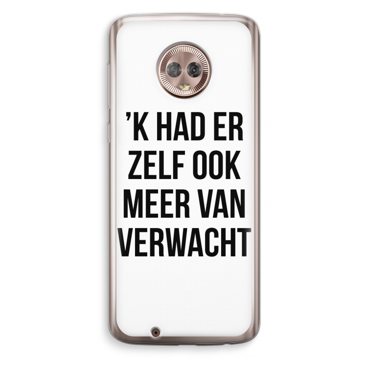 Meer verwacht: Motorola Moto G6 Transparant Hoesje
