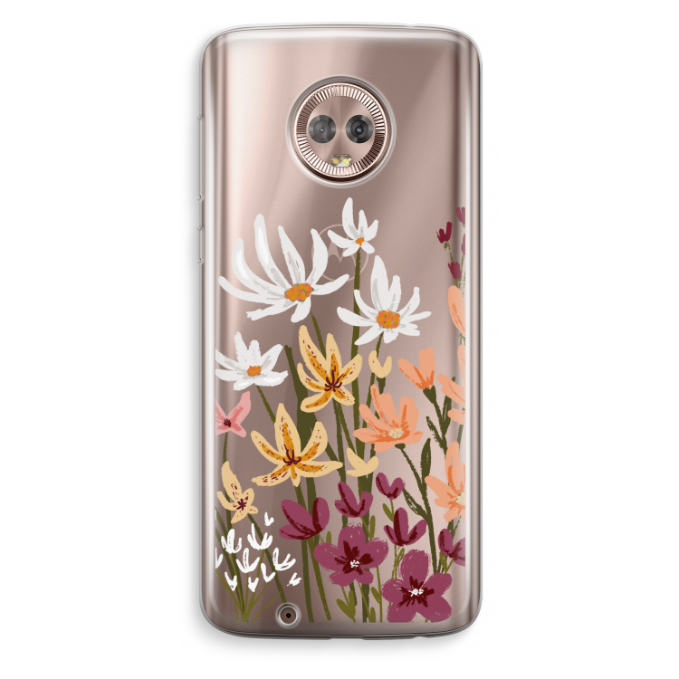 Painted wildflowers: Motorola Moto G6 Transparant Hoesje