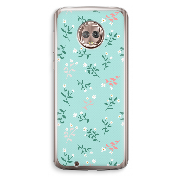 Small white flowers: Motorola Moto G6 Transparant Hoesje