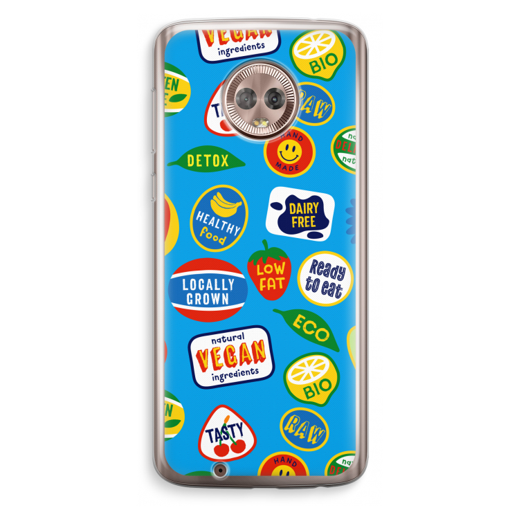 Fruitsticker: Motorola Moto G6 Transparant Hoesje