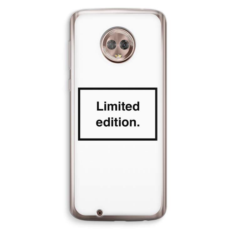 Limited edition: Motorola Moto G6 Transparant Hoesje