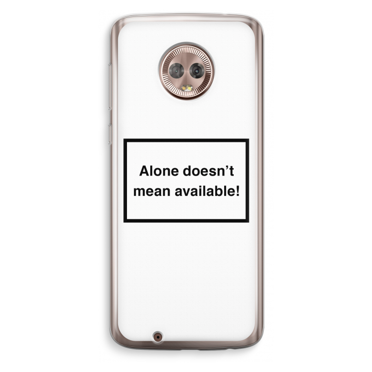 Alone: Motorola Moto G6 Transparant Hoesje