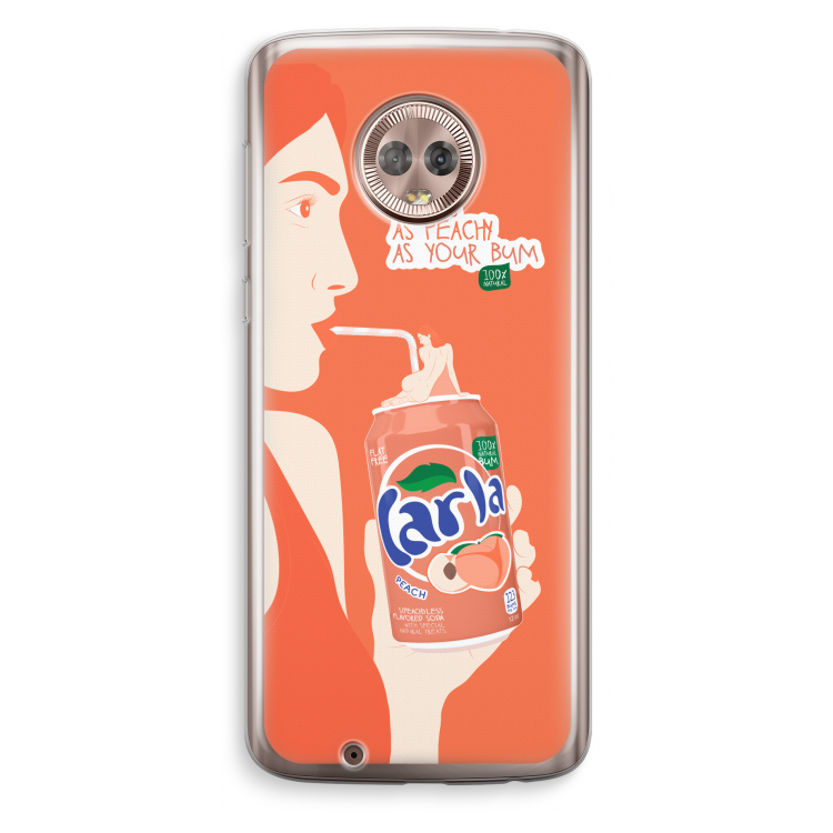 Peach please!: Motorola Moto G6 Transparant Hoesje