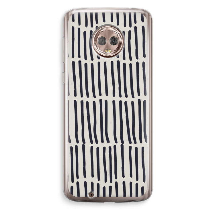Moroccan stripes: Motorola Moto G6 Transparant Hoesje
