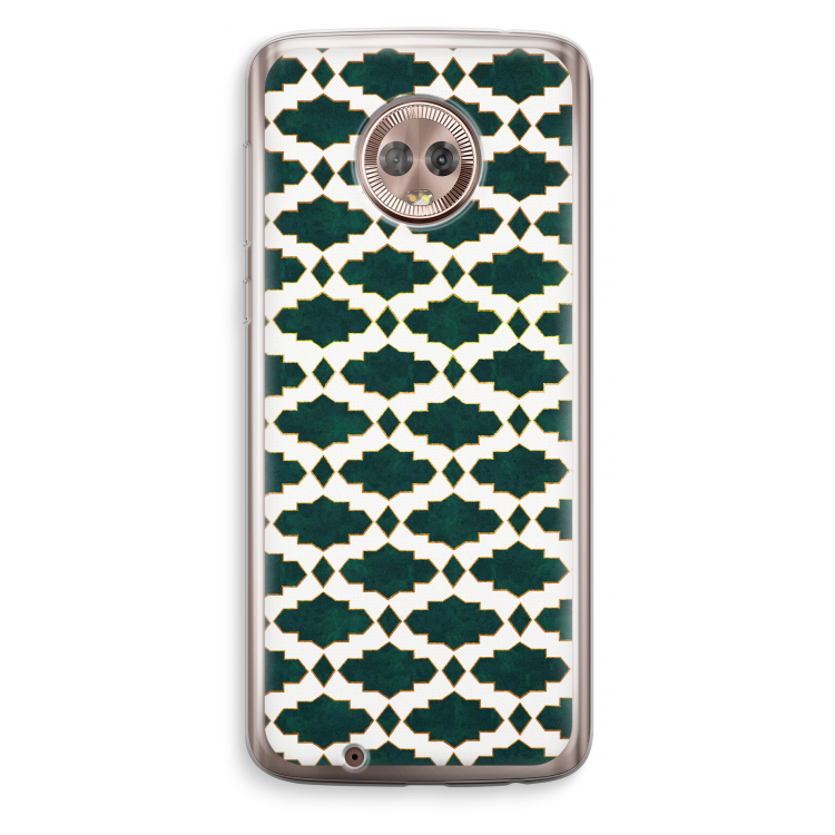 Moroccan tiles: Motorola Moto G6 Transparant Hoesje