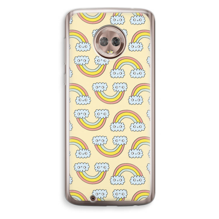 Regenboog: Motorola Moto G6 Transparant Hoesje