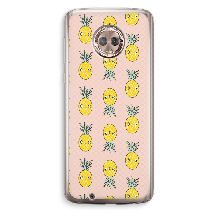 Ananas: Motorola Moto G6 Transparant Hoesje