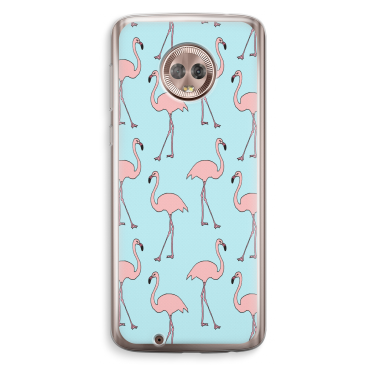 Anything Flamingoes: Motorola Moto G6 Transparant Hoesje