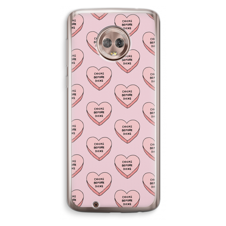Chicks before dicks: Motorola Moto G6 Transparant Hoesje