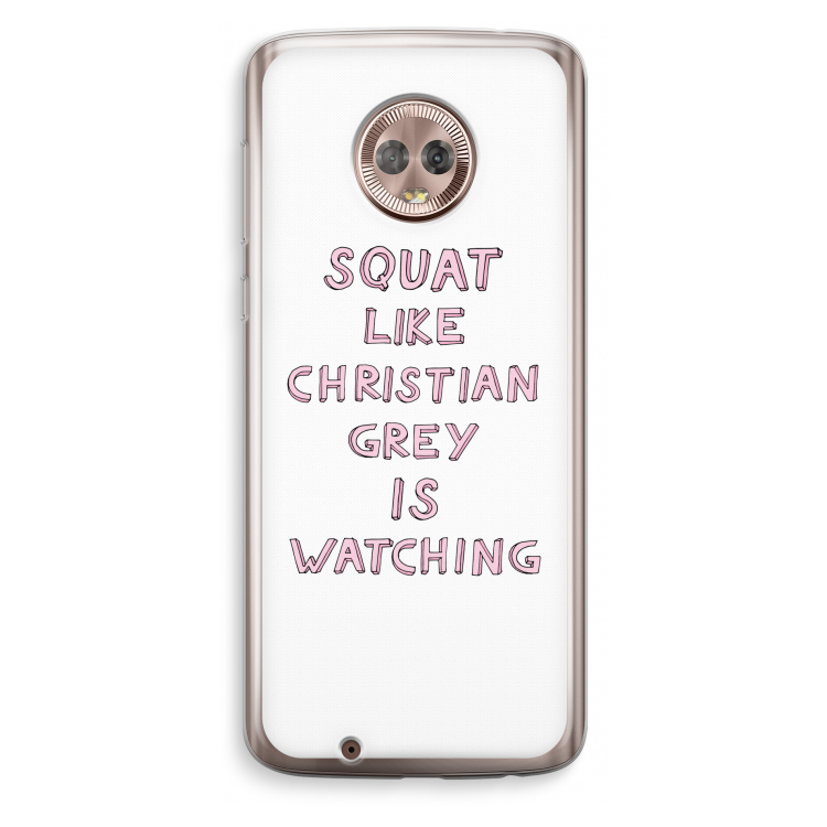 Christian Grey: Motorola Moto G6 Transparant Hoesje