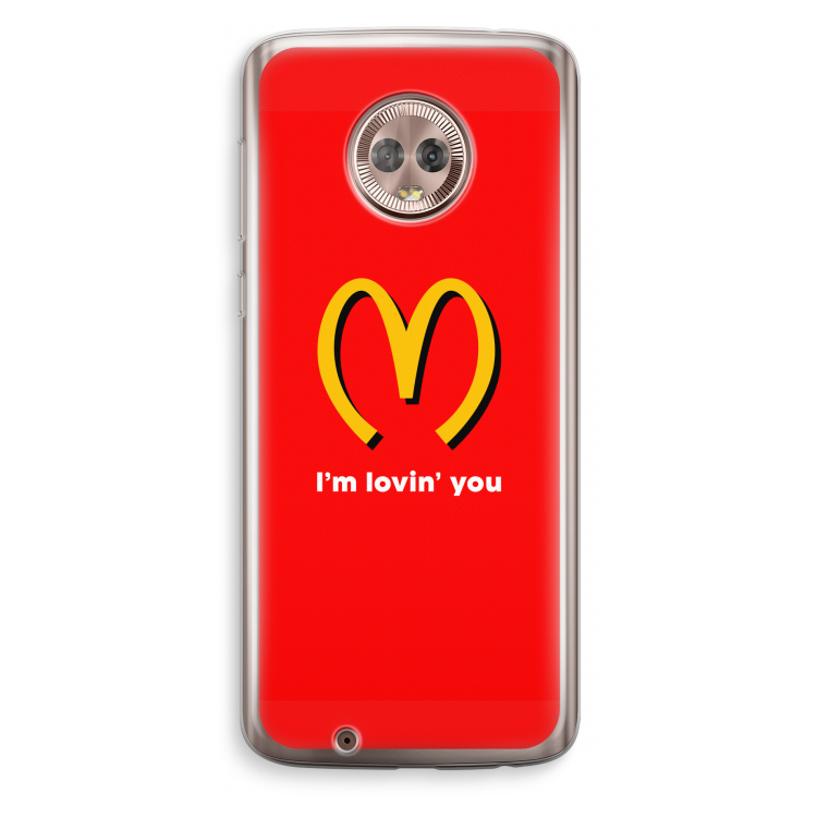 I'm lovin' you: Motorola Moto G6 Transparant Hoesje