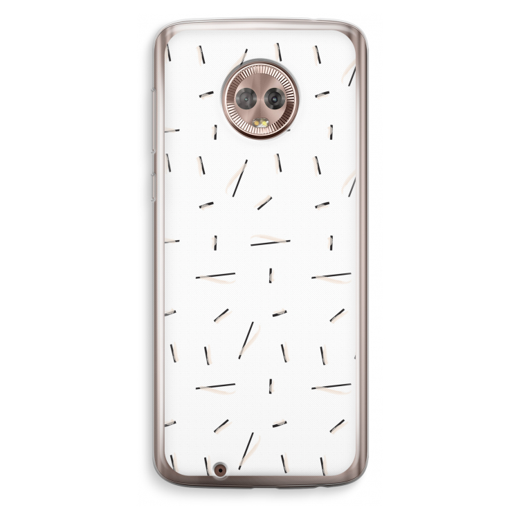 Hipster stripes: Motorola Moto G6 Transparant Hoesje
