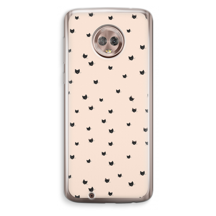 Kleine kattenkopjes: Motorola Moto G6 Transparant Hoesje