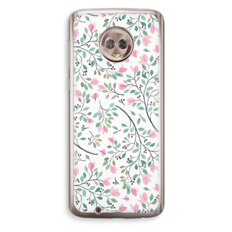 Sierlijke bloemen: Motorola Moto G6 Transparant Hoesje