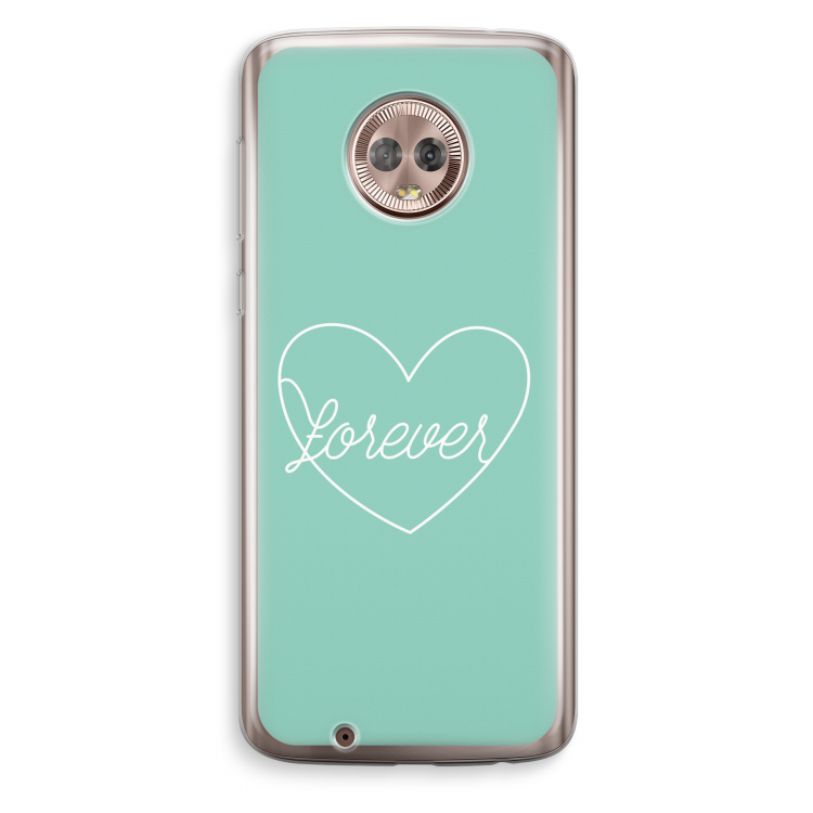 Forever heart pastel: Motorola Moto G6 Transparant Hoesje