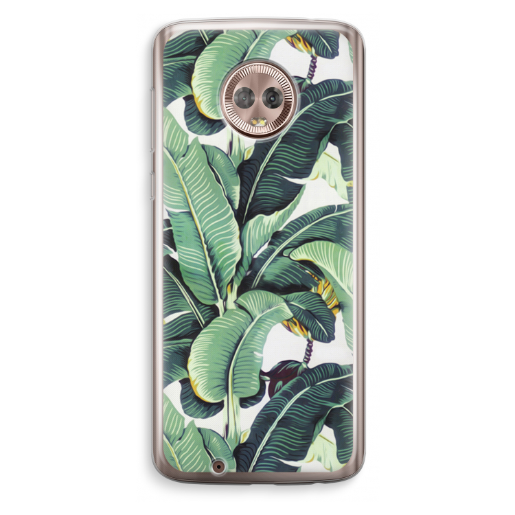 Bananenbladeren: Motorola Moto G6 Transparant Hoesje