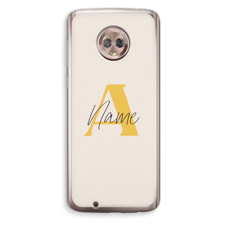 Amber Script: Motorola Moto G6 Transparant Hoesje