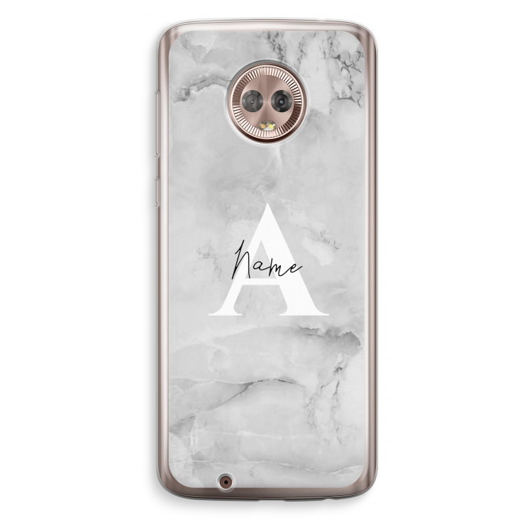 Ivory Marble: Motorola Moto G6 Transparant Hoesje