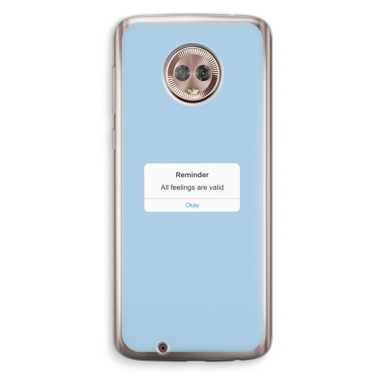 Reminder: Motorola Moto G6 Transparant Hoesje