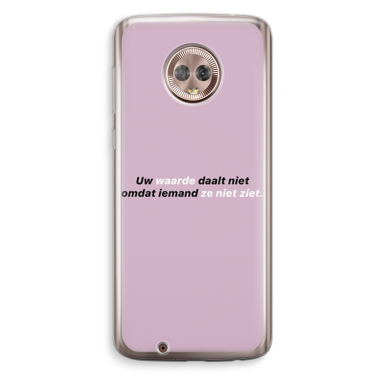 uw waarde daalt niet: Motorola Moto G6 Transparant Hoesje