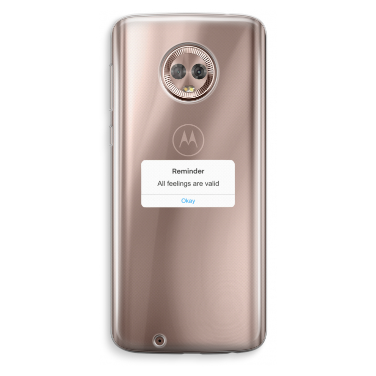 Reminder: Motorola Moto G6 Transparant Hoesje