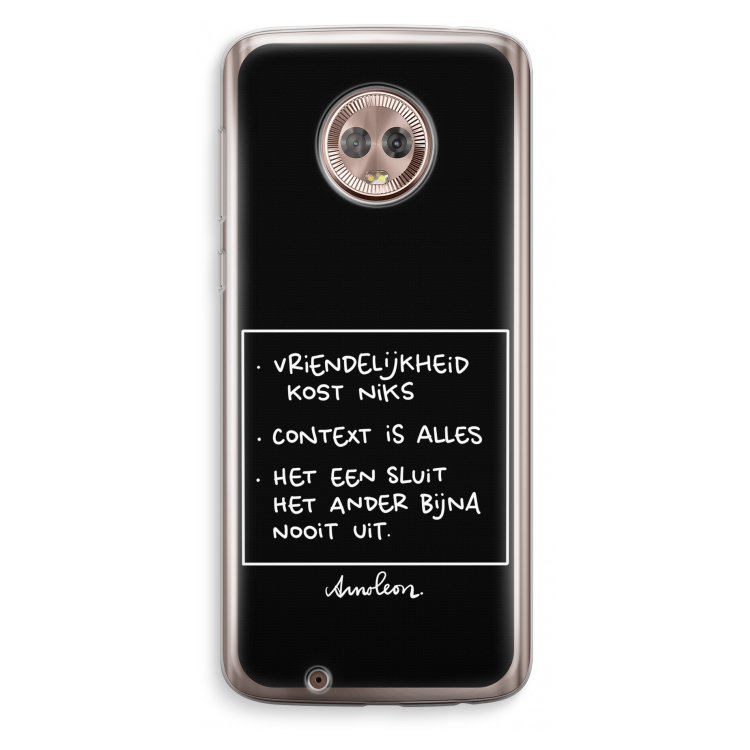 Mijn Motto's: Motorola Moto G6 Transparant Hoesje
