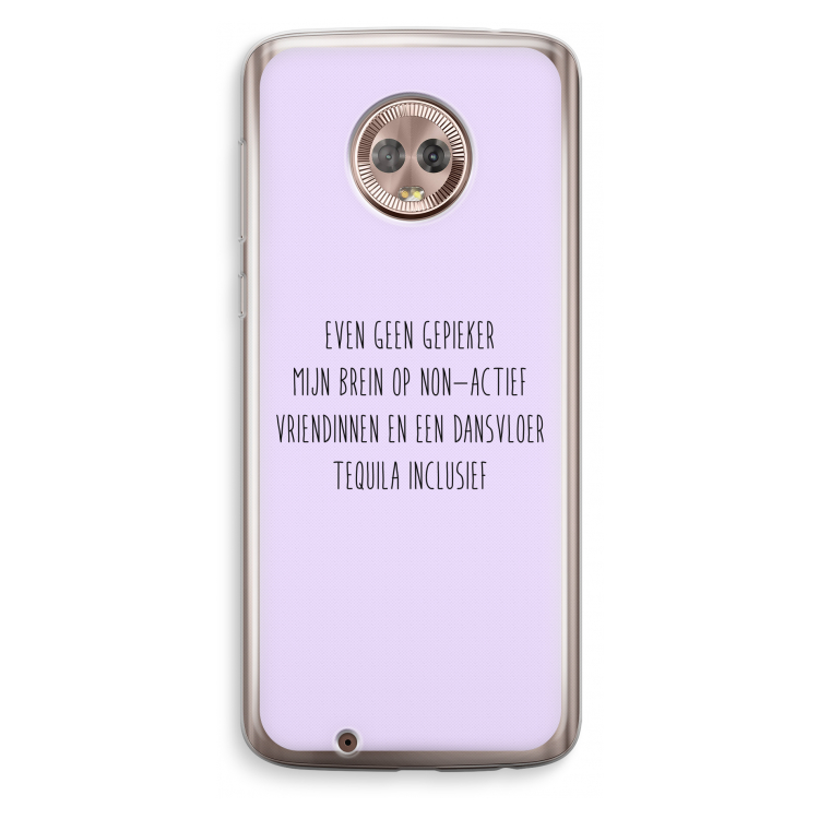 Tequila: Motorola Moto G6 Transparant Hoesje