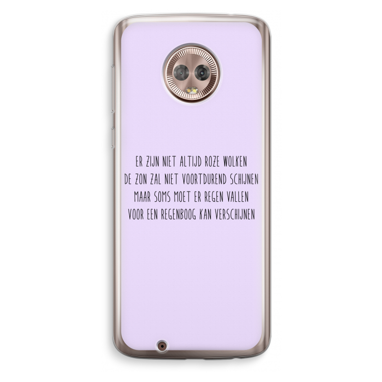 Regenboog: Motorola Moto G6 Transparant Hoesje