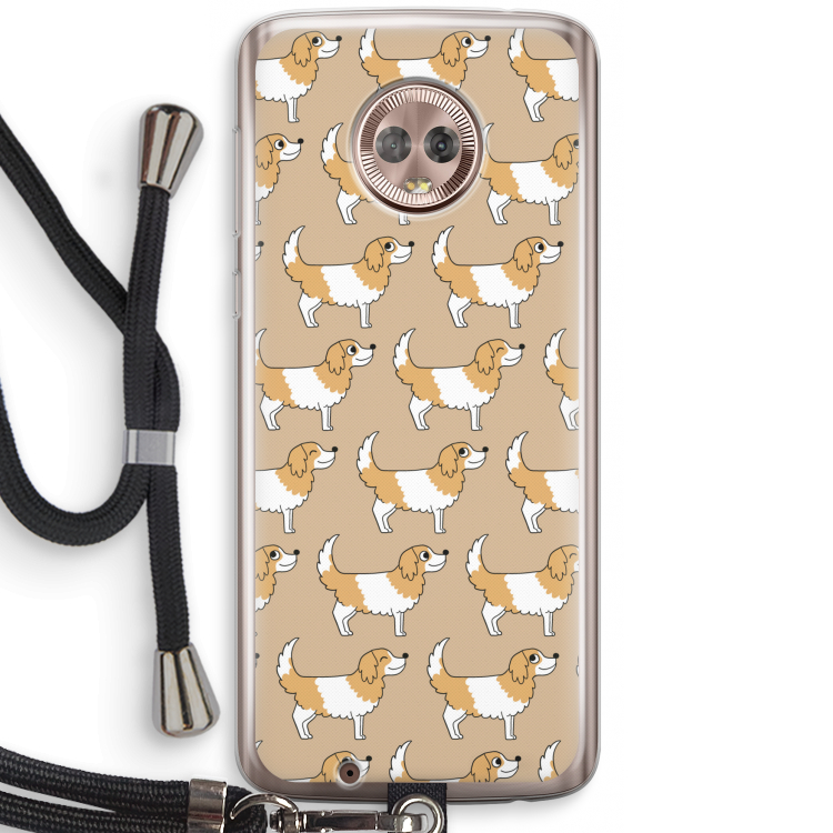 Doggy: Motorola Moto G6 Transparant Hoesje met koord
