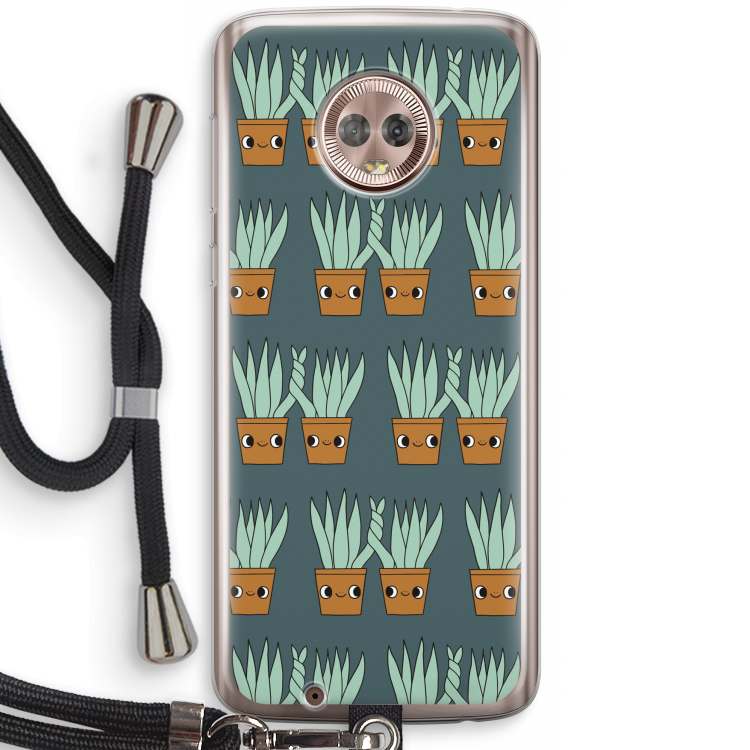 Sansevieria: Motorola Moto G6 Transparant Hoesje met koord