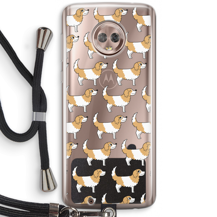 Doggy: Motorola Moto G6 Transparant Hoesje met koord