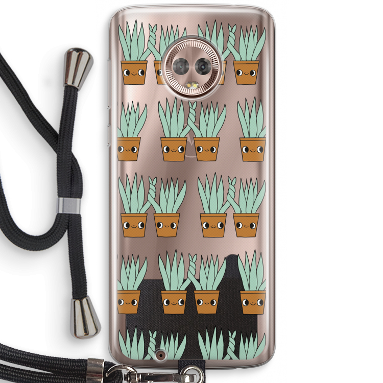 Sansevieria: Motorola Moto G6 Transparant Hoesje met koord