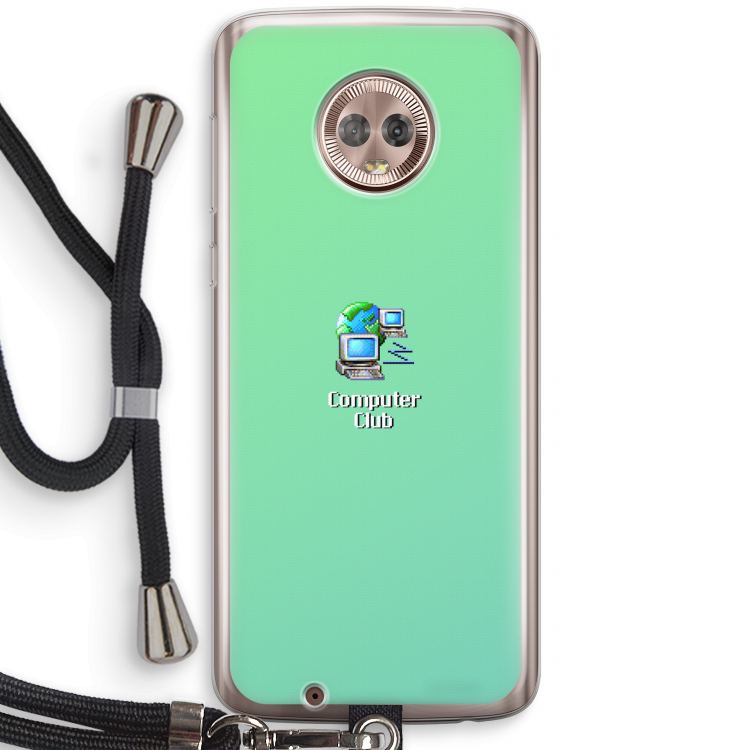 Win98: Motorola Moto G6 Transparant Hoesje met koord