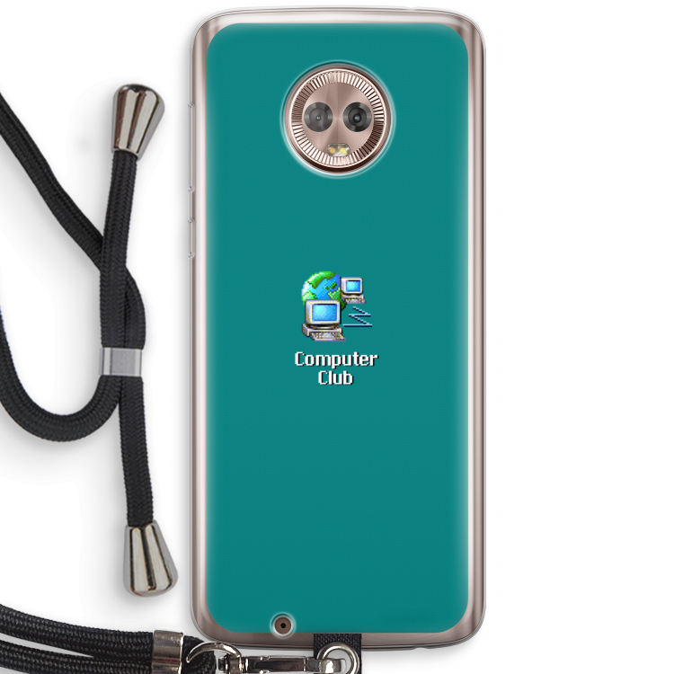 Win98: Motorola Moto G6 Transparant Hoesje met koord