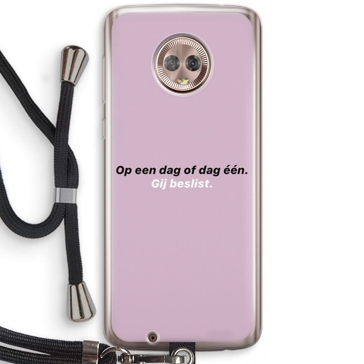 gij beslist: Motorola Moto G6 Transparant Hoesje met koord
