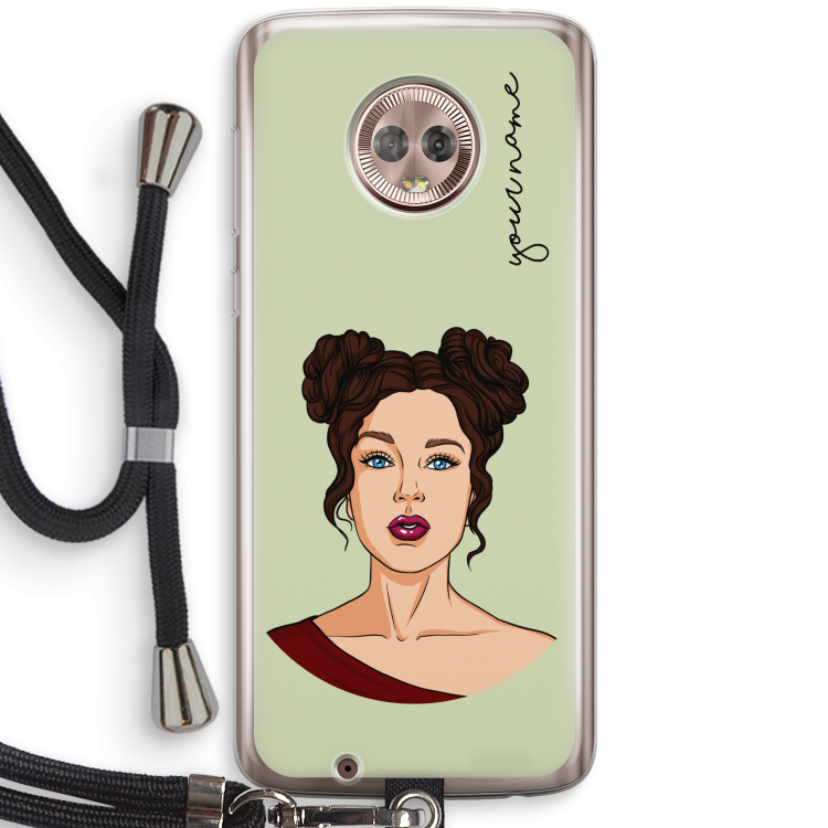 Pop-Art Creator: Motorola Moto G6 Transparant Hoesje met koord