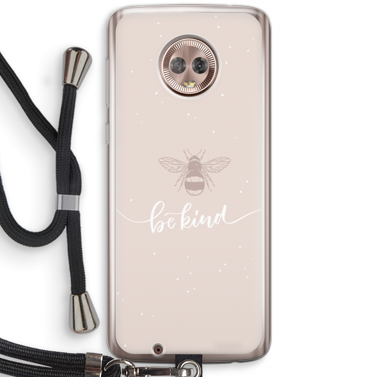 Be(e) kind: Motorola Moto G6 Transparant Hoesje met koord