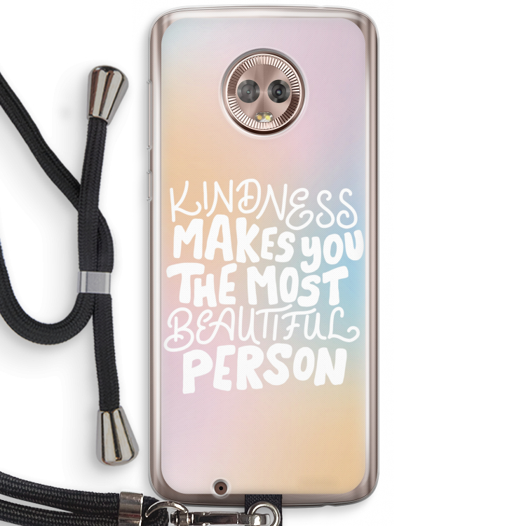 The prettiest: Motorola Moto G6 Transparant Hoesje met koord